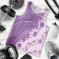 Heiva i Tahiti Men Tank Top Tahitian Tiare Maori Cowrie Lei Purple LT14 - Polynesian Pride