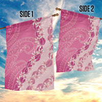 Heiva i Tahiti Garden Flag Tahitian Tiare Maori Cowrie Lei Pink