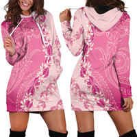 Heiva i Tahiti Hoodie Dress Tahitian Tiare Maori Cowrie Lei Pink
