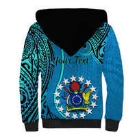 Personalised 13 March Penrhyn Island Gospel Day Sherpa Hoodie Cook Islands Tribal Pattern LT14 - Polynesian Pride