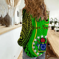 Personalised 25 May Palmerston Island Gospel Day Women Casual Shirt Cook Islands Tribal Pattern LT14 - Polynesian Pride