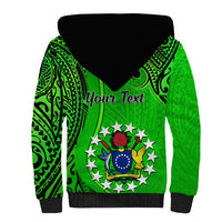 Personalised 21 July Mitiaro Island Gospel Day Sherpa Hoodie Cook Islands Tribal Pattern LT14 - Polynesian Pride