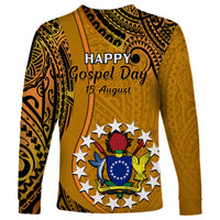 15 August Rakahanga Island Gospel Day Long Sleeve Shirt Cook Islands Tribal Pattern LT14 - Polynesian Pride