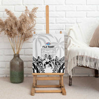 Fiji Tapa Rugby Canvas Wall Art Cibi Dance With Fijian Pattern