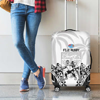Fiji Tapa Rugby Luggage Cover Cibi Dance With Fijian Pattern