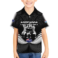 New Zealand And Fiji Tapa Rugby Family Matching Long Sleeve Bodycon Dress and Hawaiian Shirt Haka Dance Mix Cibi Dance Together