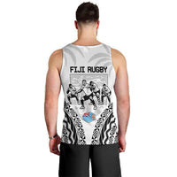New Zealand And Fiji Tapa Rugby Men Tank Top Haka Dance Mix Cibi Dance Together