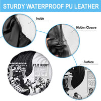 New Zealand And Fiji Tapa Rugby Spare Tire Cover Haka Dance Mix Cibi Dance Together