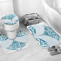 New Zealand Manta Ray Tattoo Bathroom Set Aotearoa Maori Haehae Paua Shell - Polynesian Pride