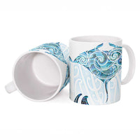 New Zealand Manta Ray Tattoo Ceramic Mug Aotearoa Maori Haehae Paua Shell LT14 - Polynesian Pride