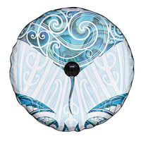 New Zealand Manta Ray Tattoo Spare Tire Cover Aotearoa Maori Haehae Paua Shell - Polynesian Pride