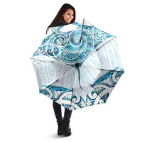 New Zealand Manta Ray Tattoo Umbrella Aotearoa Maori Haehae Paua Shell LT14 - Polynesian Pride