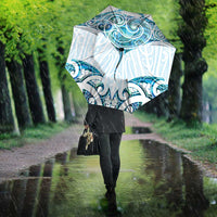 New Zealand Manta Ray Tattoo Umbrella Aotearoa Maori Haehae Paua Shell LT14 - Polynesian Pride