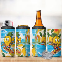 Aloha Hawaii Summer 4 in 1 Can Cooler Tumbler Hawaiian Lei Surfing Mango Palaka Motifs LT14 - Polynesian Pride