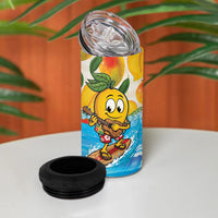 Aloha Hawaii Summer 4 in 1 Can Cooler Tumbler Hawaiian Lei Surfing Mango Palaka Motifs LT14 - Polynesian Pride
