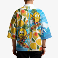 Aloha Hawaii Summer Kimono Hawaiian Lei Surfing Mango Palaka Motifs