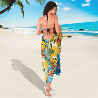 Aloha Hawaii Summer Sarong Hawaiian Lei Surfing Mango Palaka Motifs