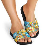 Aloha Hawaii Summer Slide Sandals Hawaiian Lei Surfing Mango Palaka Motifs LT14 - Polynesian Pride