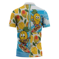Aloha Hawaii Summer Zipper Polo Shirt Hawaiian Lei Surfing Mango Palaka Motifs LT14 - Polynesian Pride