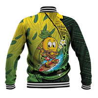 Hawaii Surfing Mango Baseball Jacket Manako Polynesian Fish Hook LT14 - Polynesian Pride