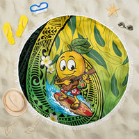 Hawaii Surfing Mango Beach Blanket Manako Polynesian Fish Hook LT14 One Size 150cm Green - Polynesian Pride