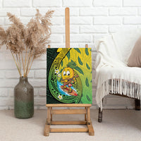 Hawaii Surfing Mango Canvas Wall Art Manako Polynesian Fish Hook