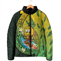 Hawaii Surfing Mango Padded Jacket Manako Polynesian Fish Hook