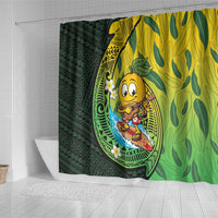 Hawaii Surfing Mango Shower Curtain Manako Polynesian Fish Hook LT14 - Polynesian Pride