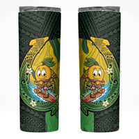 Hawaii Surfing Mango Skinny Tumbler Manako Polynesian Fish Hook LT14 Green - Polynesian Pride