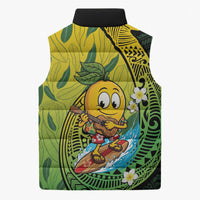 Hawaii Surfing Mango Sleeveless Puffer Jacket Manako Polynesian Fish Hook LT14 - Polynesian Pride