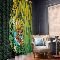 Hawaii Surfing Mango Window Curtain Manako Polynesian Fish Hook LT14 - Polynesian Pride