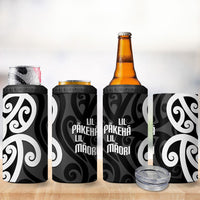 Lil Pakeha Lil Maori New Zealand 4 in 1 Can Cooler Tumbler Kiwi Proud Mangopare Pattern LT14 - Polynesian Pride