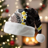 Brown and Black Hawaii Shark Tattoo Christmas Santa Hat Puakenikeni Lei Plumeria Polynesian Pattern - Polynesian Pride