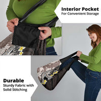 Brown and Black Hawaii Shark Tattoo Grocery Bag Puakenikeni Lei Plumeria Polynesian Pattern - Polynesian Pride