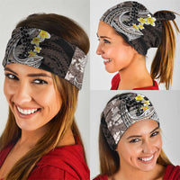 Brown and Black Hawaii Shark Tattoo Neck Gaiter Puakenikeni Lei Plumeria Polynesian Pattern LT14 - Polynesian Pride