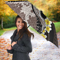 Brown and Black Hawaii Shark Tattoo Umbrella Puakenikeni Lei Plumeria Polynesian Pattern LT14 - Polynesian Pride