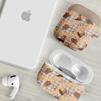 Khaki Palaka Hawaii Cowboy AirPods Case Puakenikeni Lei Paniolo Papale Seamless Vibes LT14 - Polynesian Pride