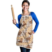 Khaki Palaka Hawaii Cowboy Apron Puakenikeni Lei Paniolo Papale Seamless Vibes LT14 - Polynesian Pride