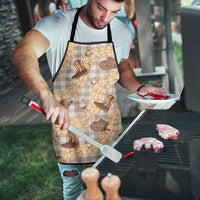 Khaki Palaka Hawaii Cowboy Apron Puakenikeni Lei Paniolo Papale Seamless Vibes LT14 - Polynesian Pride