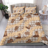 Khaki Palaka Hawaii Cowboy Bedding Set Puakenikeni Lei Paniolo Papale Seamless Vibes LT14 - Polynesian Pride