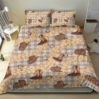 Khaki Palaka Hawaii Cowboy Bedding Set Puakenikeni Lei Paniolo Papale Seamless Vibes LT14 - Polynesian Pride