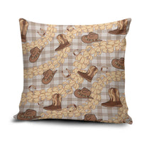 Khaki Palaka Hawaii Cowboy Pillow Cover Puakenikeni Lei Paniolo Papale Seamless Vibes LT14 Khaki - Polynesian Pride