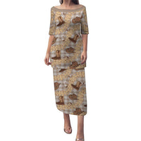 Khaki Palaka Hawaii Cowboy Puletasi Puakenikeni Lei Paniolo Papale Seamless Vibes - Polynesian Pride