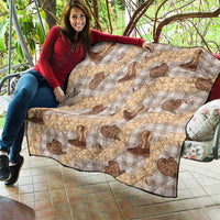 Khaki Palaka Hawaii Cowboy Quilt Puakenikeni Lei Paniolo Papale Seamless Vibes - Polynesian Pride