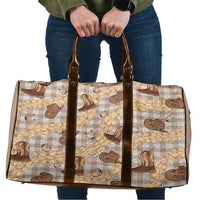 Khaki Palaka Hawaii Cowboy Travel Bag Puakenikeni Lei Paniolo Papale Seamless Vibes LT14 Khaki - Polynesian Pride