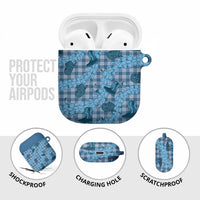 Cyan Palaka Hawaii Cowboy AirPods Case Puakenikeni Lei Paniolo Papale Seamless Vibes LT14 - Polynesian Pride