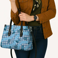 Cyan Palaka Hawaii Cowboy Leather Bag Puakenikeni Lei Paniolo Papale Seamless Vibes LT14 - Polynesian Pride