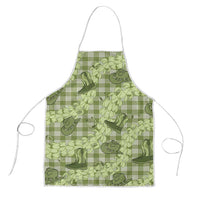 Lime Palaka Hawaii Cowboy Apron Puakenikeni Lei Paniolo Papale Seamless Vibes LT14 Lime - Polynesian Pride