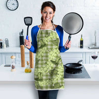 Lime Palaka Hawaii Cowboy Apron Puakenikeni Lei Paniolo Papale Seamless Vibes LT14 - Polynesian Pride