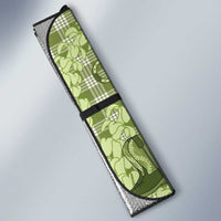 Lime Palaka Hawaii Cowboy Auto Sun Shade Puakenikeni Lei Paniolo Papale Seamless Vibes - Polynesian Pride